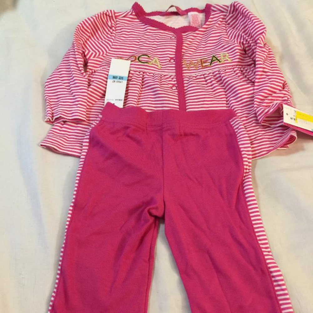 Rocawear Onesie Infant 3-piece Pink Set, NWT
